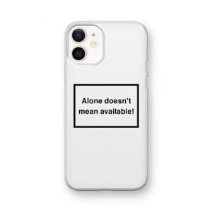 Alone: iPhone 12 mini Transparant Hoesje