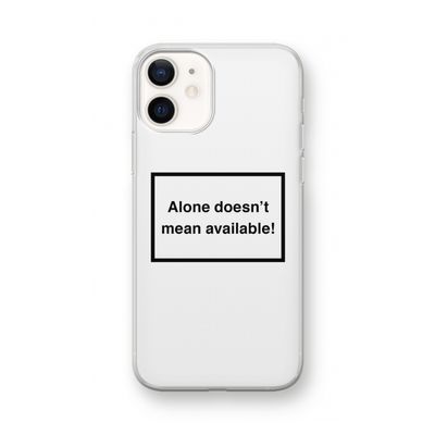 Alone: iPhone 12 mini Transparant Hoesje