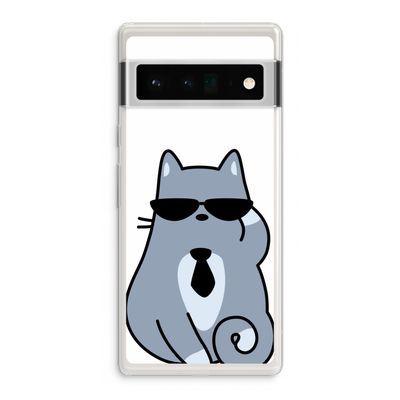 Cool cat: Google Pixel 6 Pro Transparant Hoesje