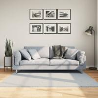 VidaXL Vloerkleed huarte laagpolig zacht wasbaar 160x160 cm blauw