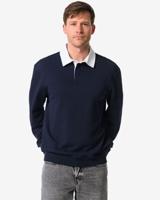 HEMA Herentrui Sammy sweatstof donkerblauw (donkerblauw)