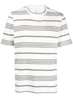 Brunello Cucinelli t-shirt en coton à rayures - Bleu - thumbnail