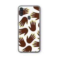 Hands dark: Samsung Galaxy A11 Transparant Hoesje Hands dark: Samsung Galaxy A11 Transparant Hoesje