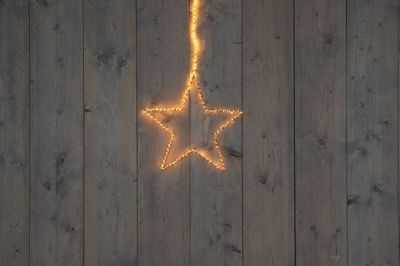 37CM STER ZWART 200LED CLASSIC WARM 50CM VERLICHT SNOER - 4,5M AANLOOPSNOER - ON / DIMMER / 8/16H TIMER / OFF IP44 TRAFO - Annas collection