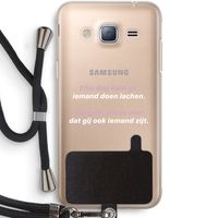 gij zijt ook iemand: Samsung Galaxy J3 (2016) Transparant Hoesje met koord gij zijt ook iemand: Samsung Galaxy J3 (2016) Transparant Hoesje met koord