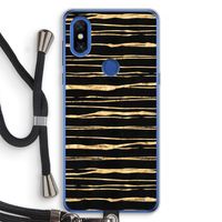 Gouden strepen: Xiaomi Mi Mix 3 Transparant Hoesje met koord