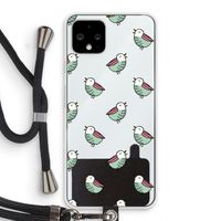 Vogeltjes: Pixel 4 Transparant Hoesje met koord