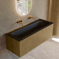 Badmeubel Mondiaz Kurve | 120 cm cm | Meubelkleur Dusk | Wastafelkleur Urban | Solid surface | Wasbak midden spoelbak | Zonder kraangat(en)