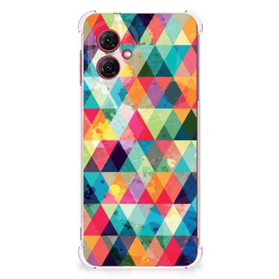 Motorola Moto G55 Doorzichtige Silicone Hoesje Geruit Motorola Moto G55 Doorzichtige Silicone Hoesje Geruit