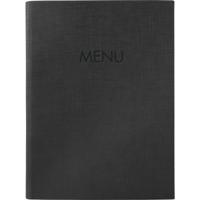 Sigel SM203 Menumap DIN A5 1 stuk(s) Incl. 2 dubbele transparante hoezen voor 8 paginas, Rubberen binding Zwart