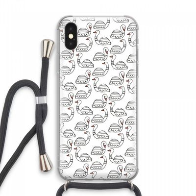 Zwanen: iPhone XS Max Transparant Hoesje met koord