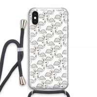Zwanen: iPhone XS Max Transparant Hoesje met koord