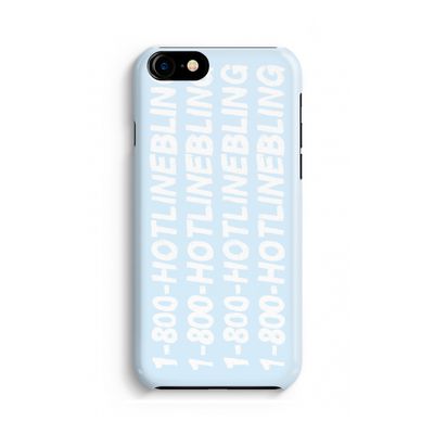 Hotline bling blue: Volledig geprint iPhone SE 2020 Hoesje