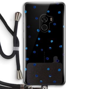 Blauwe stippen: Xiaomi Mi Mix 2 Transparant Hoesje met koord