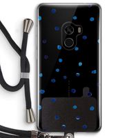 Blauwe stippen: Xiaomi Mi Mix 2 Transparant Hoesje met koord