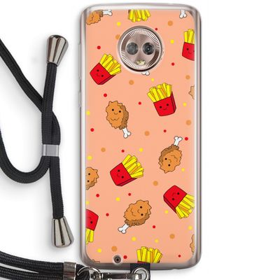 Chicken 'n Fries: Motorola Moto G6 Transparant Hoesje met koord