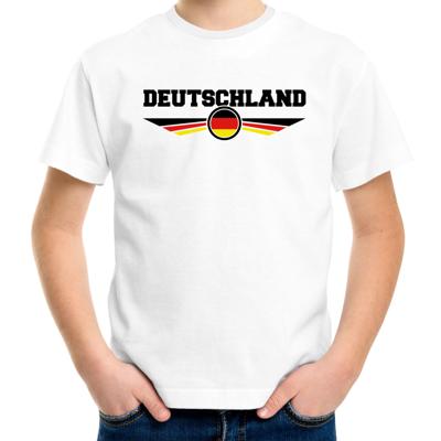 Duitsland landen supporters t-shirt - wit - kinderen - Fan kleding - EK / WK / Olympische spelen