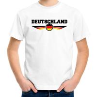 Duitsland landen supporters t-shirt - wit - kinderen - Fan kleding - EK / WK / Olympische spelen