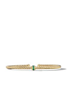 David Yurman bracelet en or 18ct serti d'émeraudes