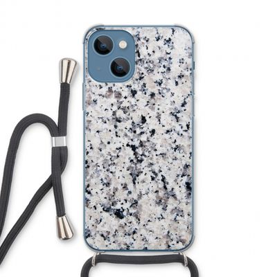 Gespikkelde marmer: iPhone 13 Transparant Hoesje met koord