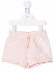 Kenzo Kids short à logo imprimé - Rose