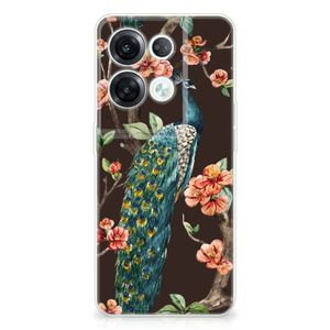 OPPO Reno8 Pro TPU Hoesje Pauw met Bloemen