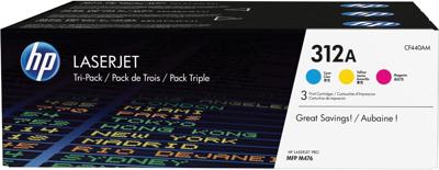 HP toner 312A, 3 x 2 700 pagina&apos;s, OEM CF440AM, 3 kleuren
