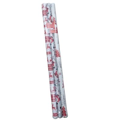 Kerst inpakpapier/cadeaupapier - set van 3x rollen - 150 x 70 cm