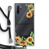 Zonnebloemen: Samsung Galaxy Note 10 Plus Transparant Hoesje met koord
