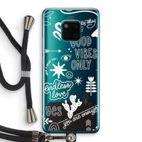 Good vibes: Huawei Mate 20 Pro Transparant Hoesje met koord