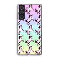 Musketon Unicorn: Samsung Galaxy S21 FE Transparant Hoesje