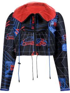 Quetsche veste crop imprimée - Noir
