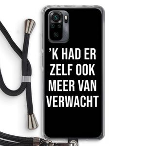 Meer verwacht - Zwart: Xiaomi Redmi Note 10 Pro Transparant Hoesje met koord