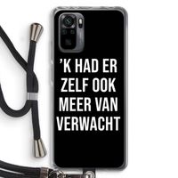 Meer verwacht - Zwart: Xiaomi Redmi Note 10 Pro Transparant Hoesje met koord