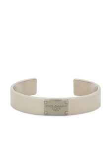 Dolce & Gabbana bracelet à plaque logo - Argent