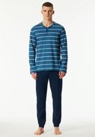 Schiesser Schiesser Heren Pyjama Long darkblue 183124 58/3XL Schiesser Schiesser Heren Pyjama Long darkblue 183124 58/3XL
