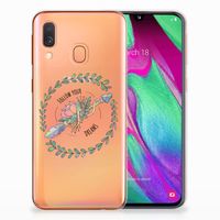 Samsung Galaxy A40 Telefoonhoesje met Naam Boho Dreams