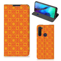 Motorola Moto G Pro Hoesje met Magneet Batik Oranje