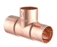 Kirchhoff Koperen verloopstuk T-stuk, blank, 28 mm x 15 mm x 28 mm, 3 sockets (5130) - 989274017