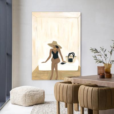 Urban Cotton Wandkleed 'Luxuriate Regardless' 80 x 110cm in Frame - black