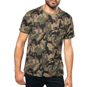 Camouflage t-shirt met korte mouwen voor heren herenkleding 3XL  -