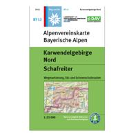 Wandelkaart BY12 Alpenvereinskarte Karwendelgebirge Nord - Schafreiter | Alpenverein