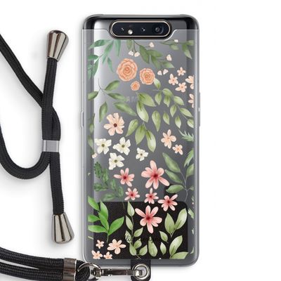 Botanical sweet flower heaven: Samsung Galaxy A80 Transparant Hoesje met koord