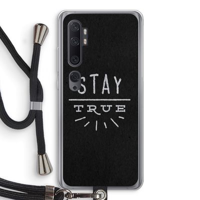 Stay true: Xiaomi Mi Note 10 Transparant Hoesje met koord