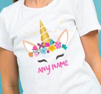 Kinder t-shirt Aanpasbare eenhoorn kinder t-shirt