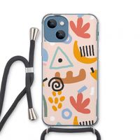 Abstract: iPhone 13 mini Transparant Hoesje met koord
