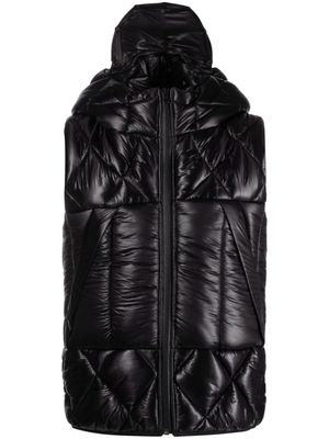Junya Watanabe MAN gilet matelassé à capuche - Noir