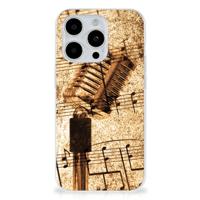 iPhone 15 Pro | Siliconen hoesje | met foto Bladmuziek
