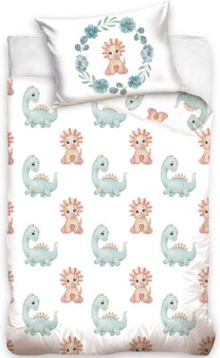 Animal Pictures Dinosaurus BABY Dekbedovertrek - 100 x 135 cm - Katoen