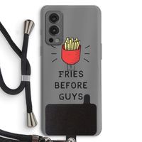 Fries before guys: OnePlus Nord 2 5G Transparant Hoesje met koord